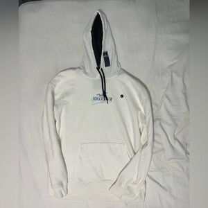 Hollister White Hoodie with holographic Logo